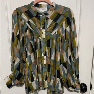 Eesome Geometric Multicolor Blouse